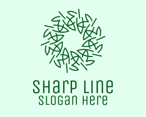 Minimalist Flower Line Art logo design