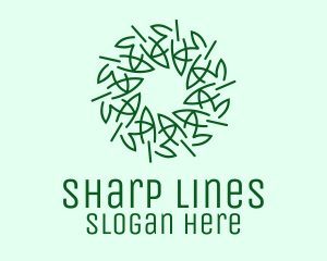 Minimalist Flower Line Art logo design