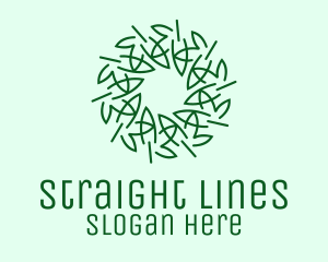 Minimalist Flower Line Art logo design