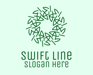 Minimalist Flower Line Art logo design