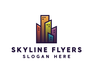 Colorful City Building logo design