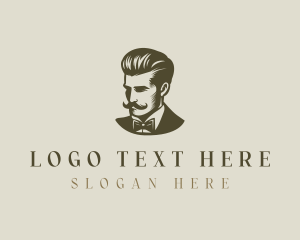 Gentleman Mustache Grooming logo