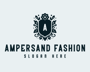 Fashion Flower Shield logo design