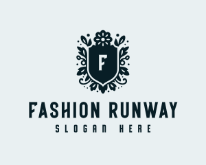 Fashion Flower Shield logo design