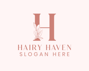 Elegant Leaves Letter H logo design