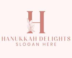 Elegant Leaves Letter H logo design