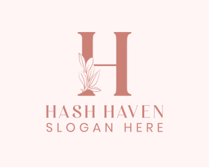 Elegant Leaves Letter H logo design