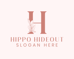 Elegant Leaves Letter H logo design