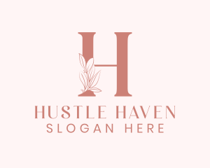 Elegant Leaves Letter H logo design