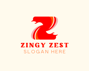 Flame Grill Letter Z logo design