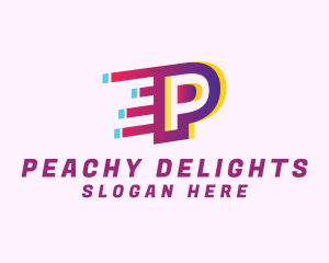 Speedy Letter P Motion Business logo design