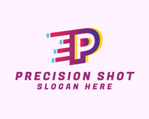 Speedy Letter P Motion Business logo design