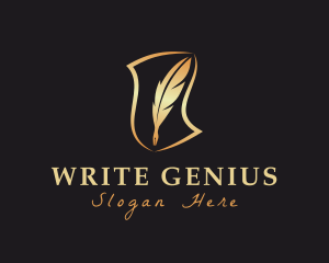 Scroll Writing Quill logo