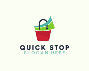 Swoosh Shopping Bag logo design