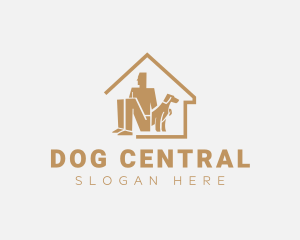 Man Dog Shelter logo design