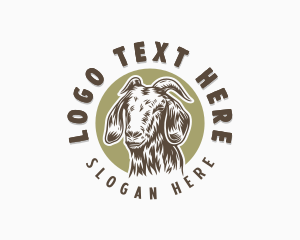 Goat Livestock Animal logo