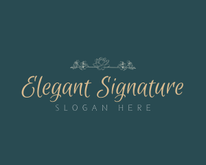 Script Elegant Business logo design