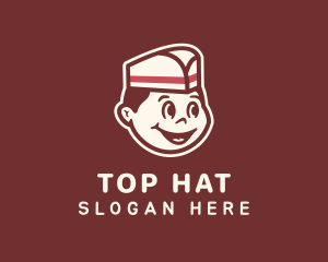 Male Waiter Cartoon logo design