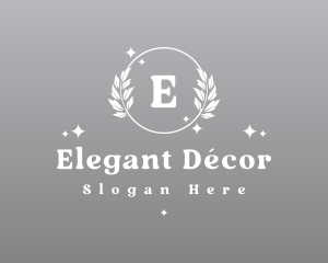 Elegant Wreath Ornament logo design