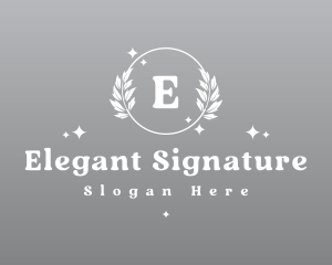 Elegant Wreath Ornament logo design