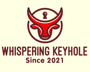 Bull Keyhole Lock logo design