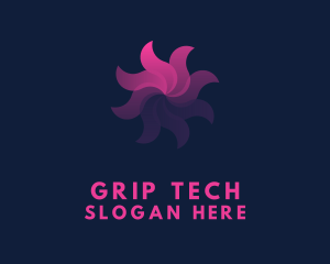 Flower Tech Motion logo design