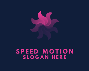 Flower Tech Motion logo design