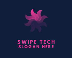 Flower Tech Motion logo design