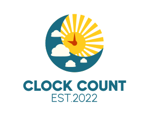 Day Night Clock  logo design