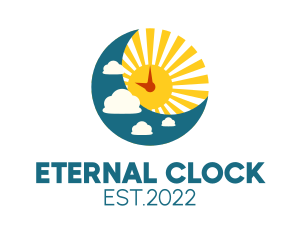 Day Night Clock  logo design