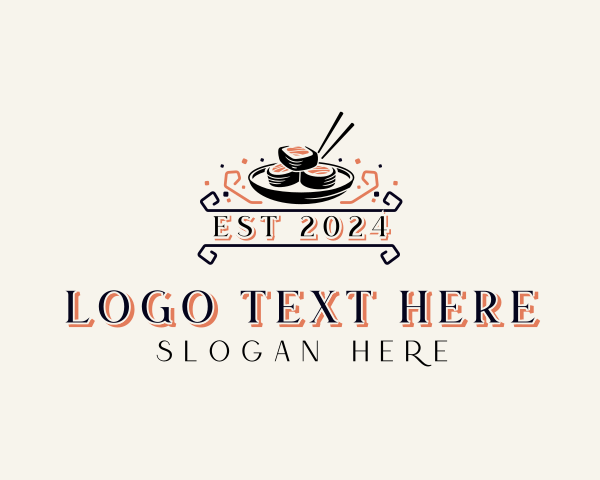 Sushi Roll logo example 3