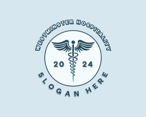 Healthcare Lab Caduceus logo design