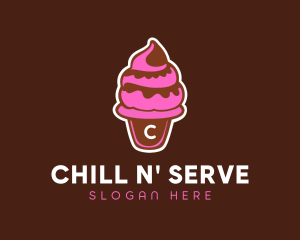 Ice Cream Dessert Cone logo