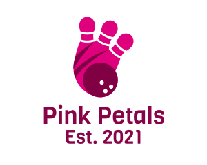 Pink Bowling Ball logo design