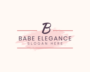 Feminine Watercolor Cosmetics logo design