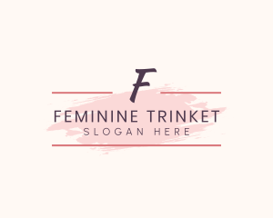 Feminine Watercolor Cosmetics logo design