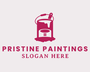 House Painting Bucket logo design