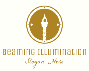 Gold Torch Badge logo design