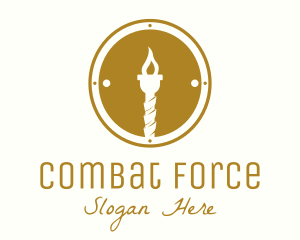 Gold Torch Badge logo