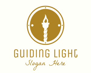 Gold Torch Badge logo design