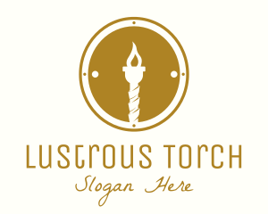 Gold Torch Badge logo design