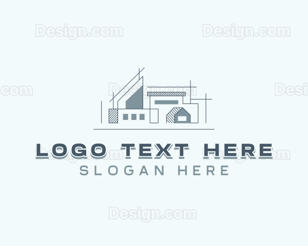 Architecture Blueprint Structure Logo