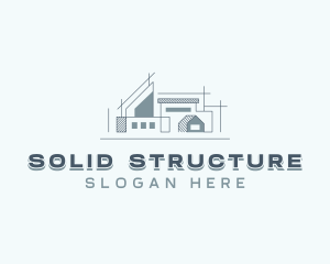 Architecture Blueprint Structure logo design