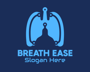 Blue Lungs Tech logo design