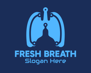 Blue Lungs Tech logo design