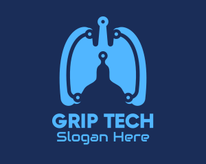 Blue Lungs Tech logo design