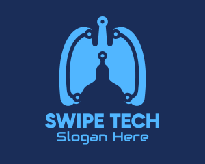 Blue Lungs Tech logo design