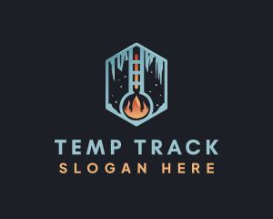 Fire Ice Thermometer logo design