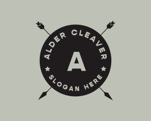 Hipster Arrow Fishing Camping logo design