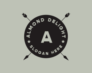 Hipster Arrow Fishing Camping logo design